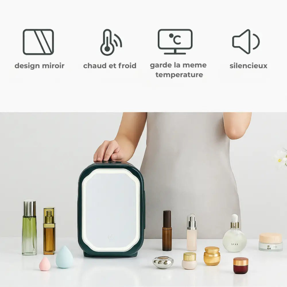 mini frigo cosmétique miroir